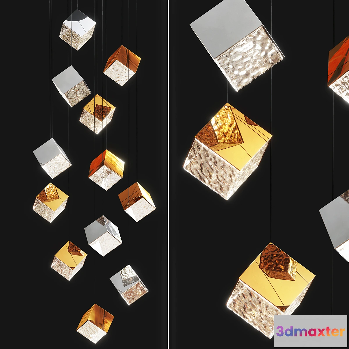 616184 - bomma PYRITE Handmade Blown crystal chandelier