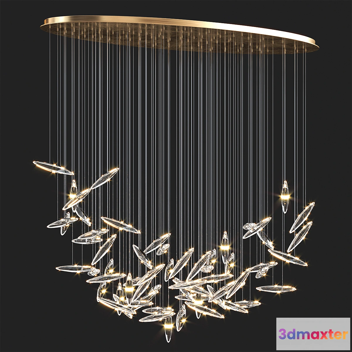 616210 - Ocher moonlight chandelier