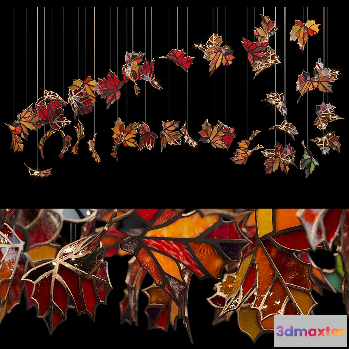 616214 - Light stained glass Vargov Design - Golden autumn