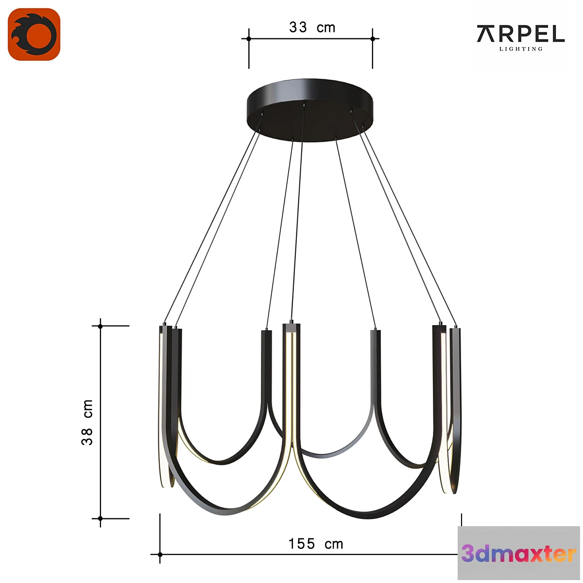 616346 - Chandelier pendant ARPEL Lighting U7