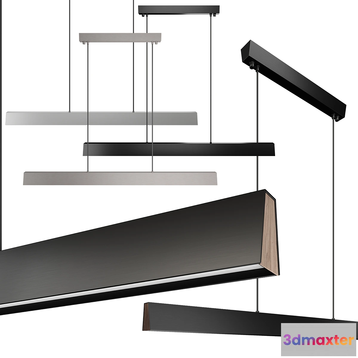 616440 - Flair LED Linear Suspension Light by Blackjack