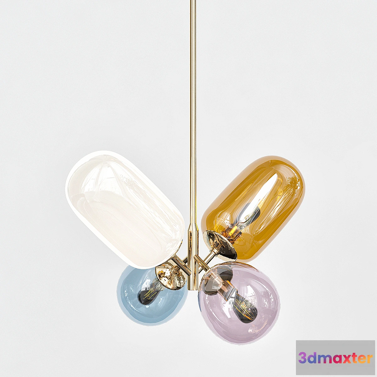 616446 - Modern Balloon Glass Chandelier
