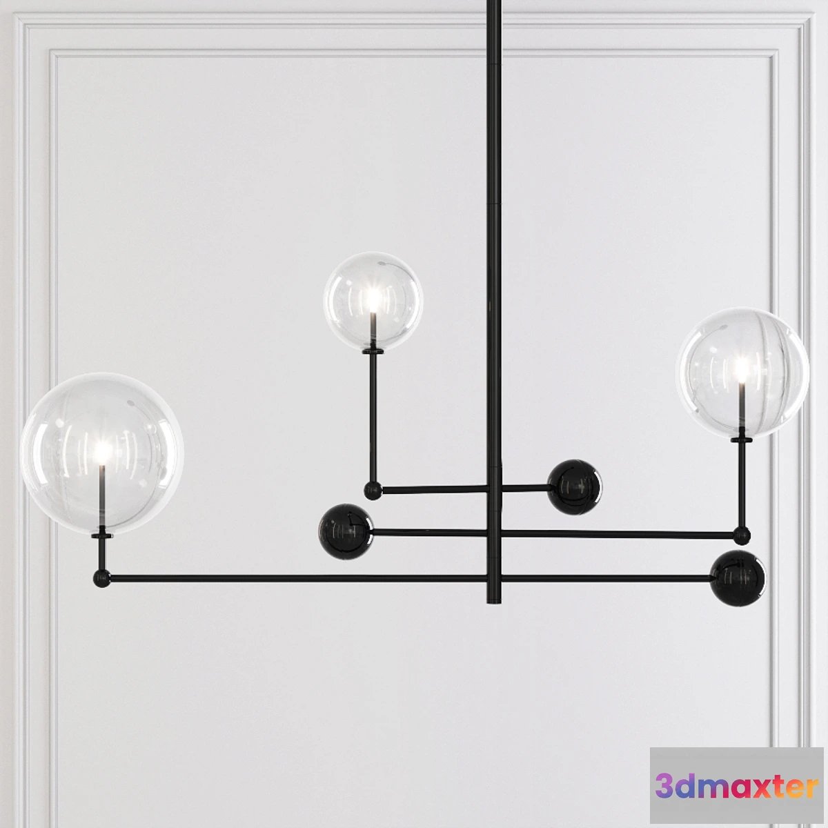 616478 - Restoration Hardware Glass Globe Mobile CHANDELIER 46 Black