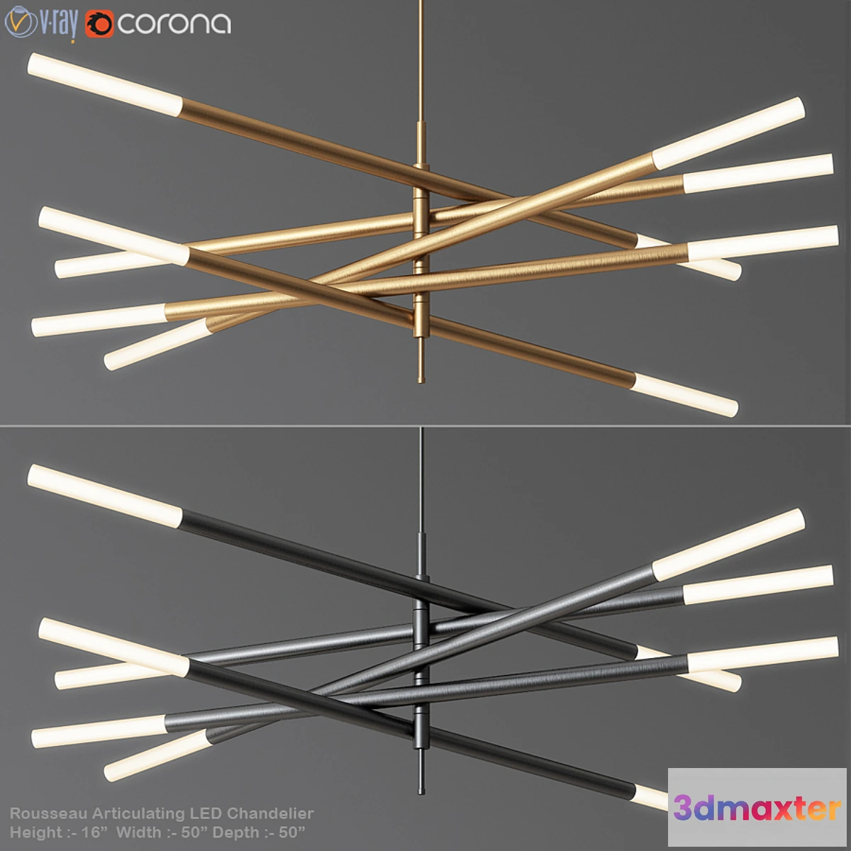 616494 - Rousseau Articulating LED Chandelier - No.2