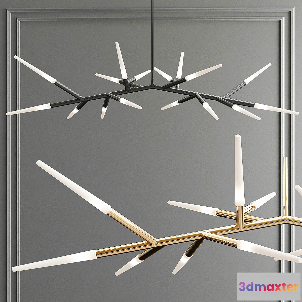 616556 - Contemporary Multi Tube LED Chandelier