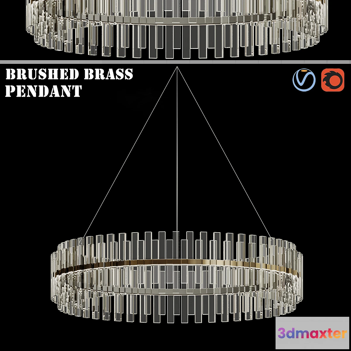 616636 - Casandra 4 light Brushed Brass Pendant