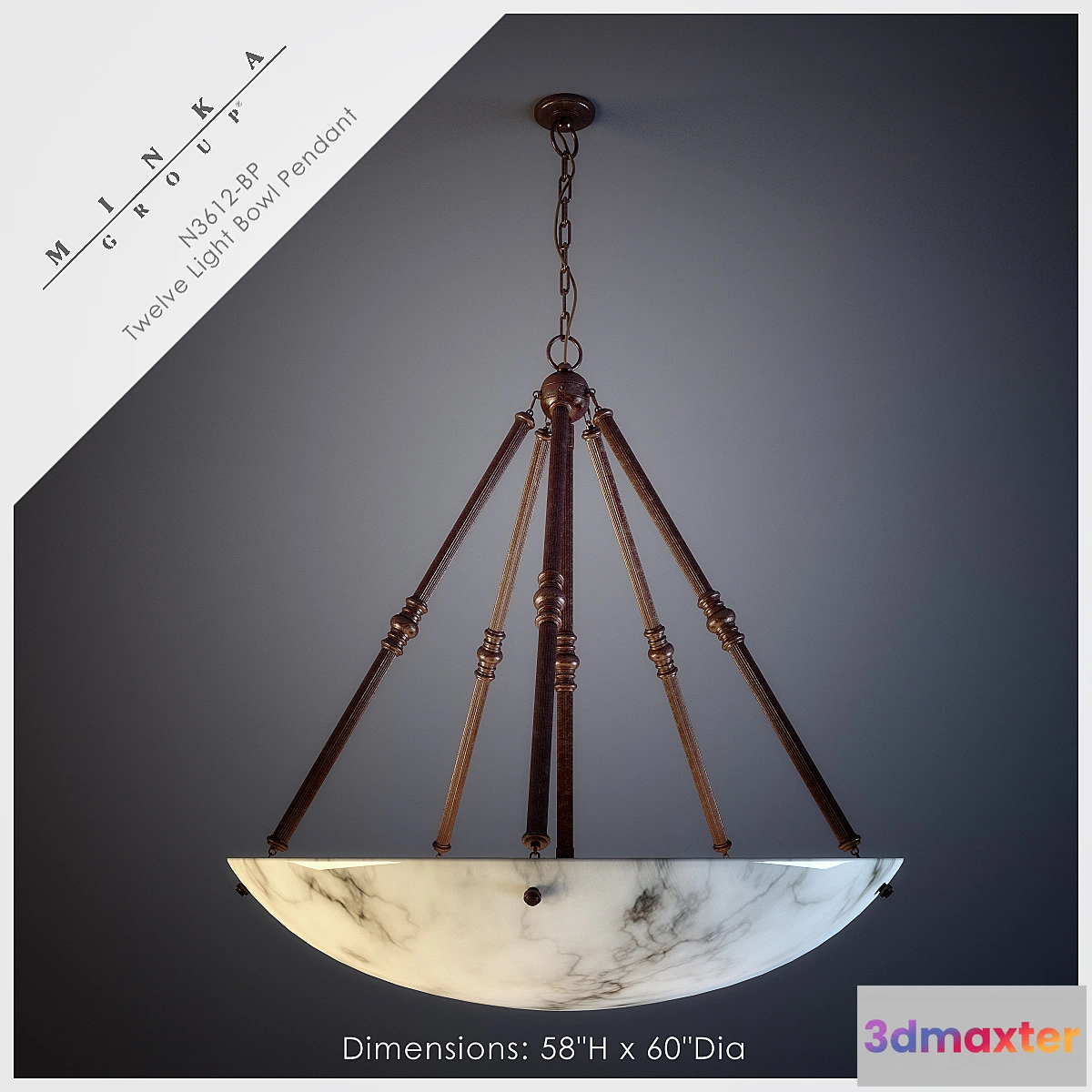 627775 - Twelve Light Bowl Pendant