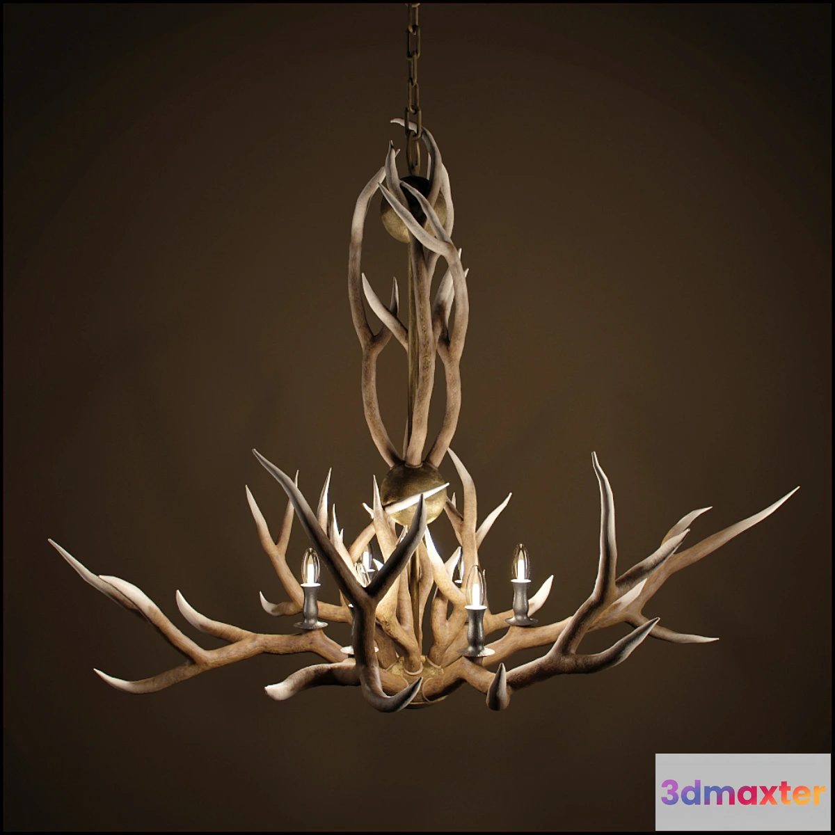 627815 - RH Adirondack Antler 6-Arm Chandelier