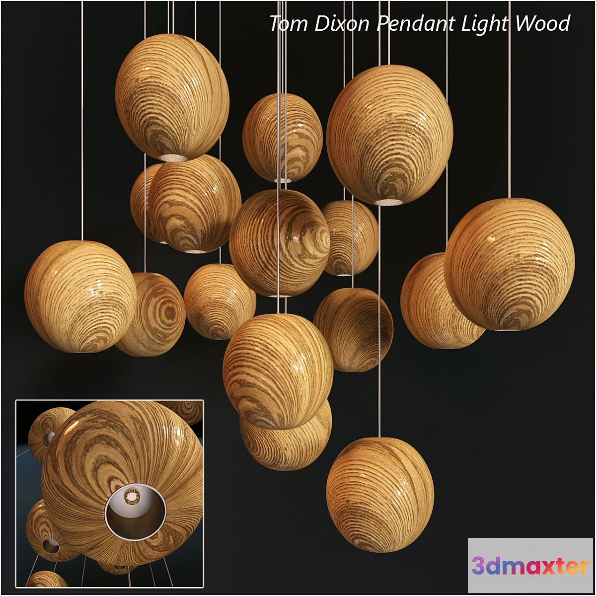 635723 - Tom Dixon Pendant Wood Light
