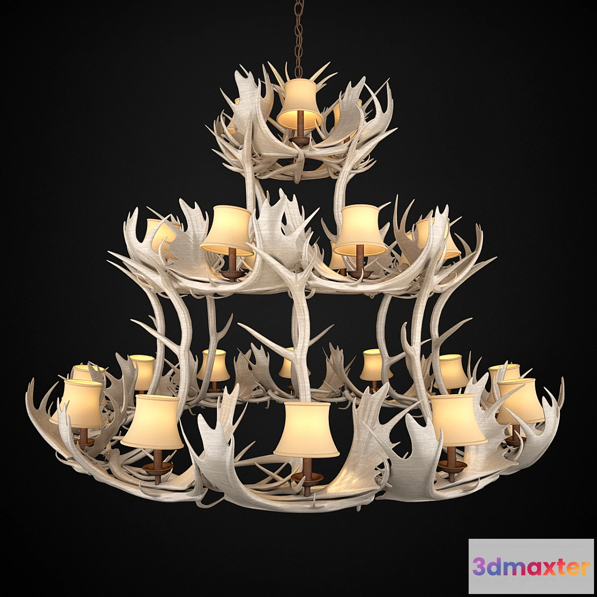 638681 - Deer Horn Chandelier