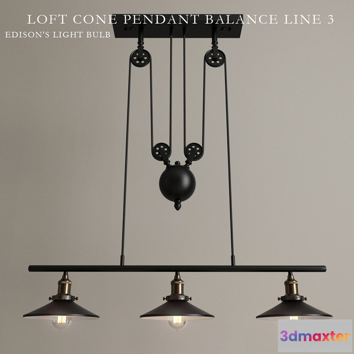 642297 - Chandelier “Loft Cone Pendant Balance Line 3”