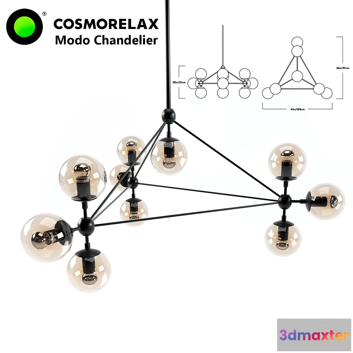 645069 - Suspension Modo Chandelier - Cosmorelax Pendant lamp Modo Chandelier