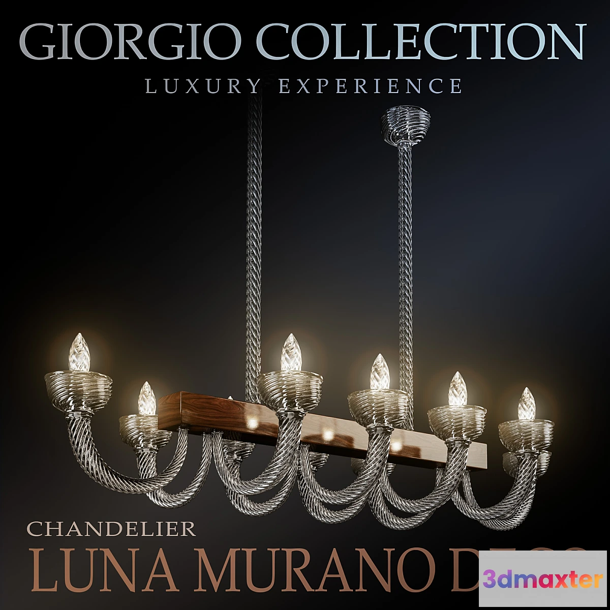 647841 - Luna Murano Deco Chandelier