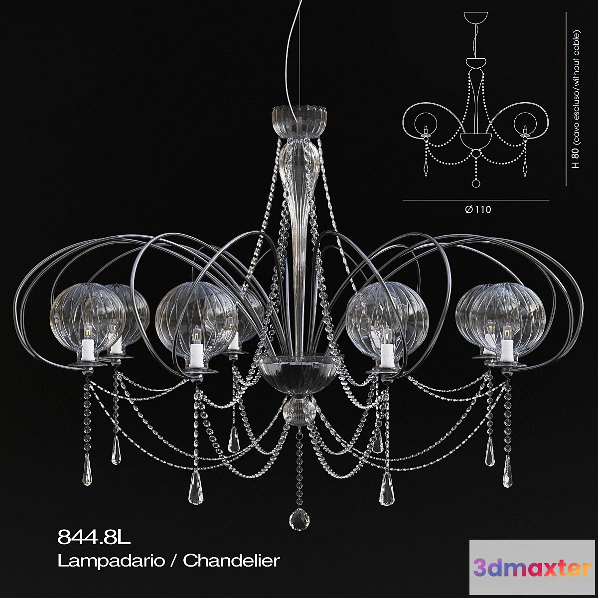 647991 - Ceiling pendant Cangini & Tucci GLOBO - 844.8L