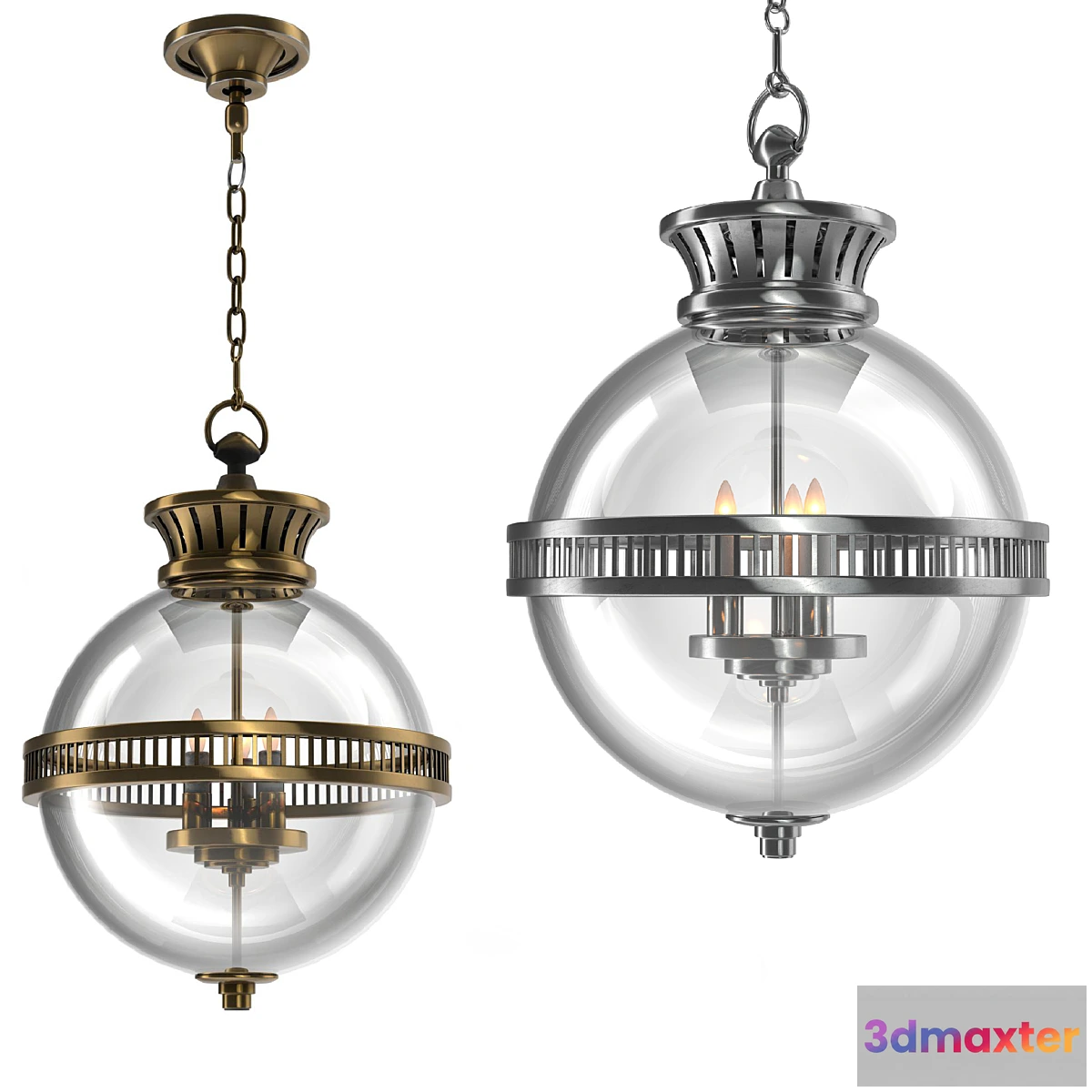648037 - Visual Comfort Alderly 3 Light Globe Pendant