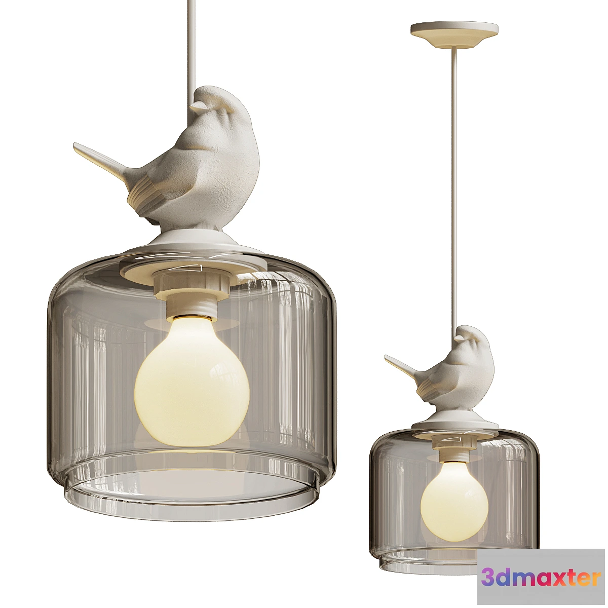 652269 - Hanging lamp provence bird pendant