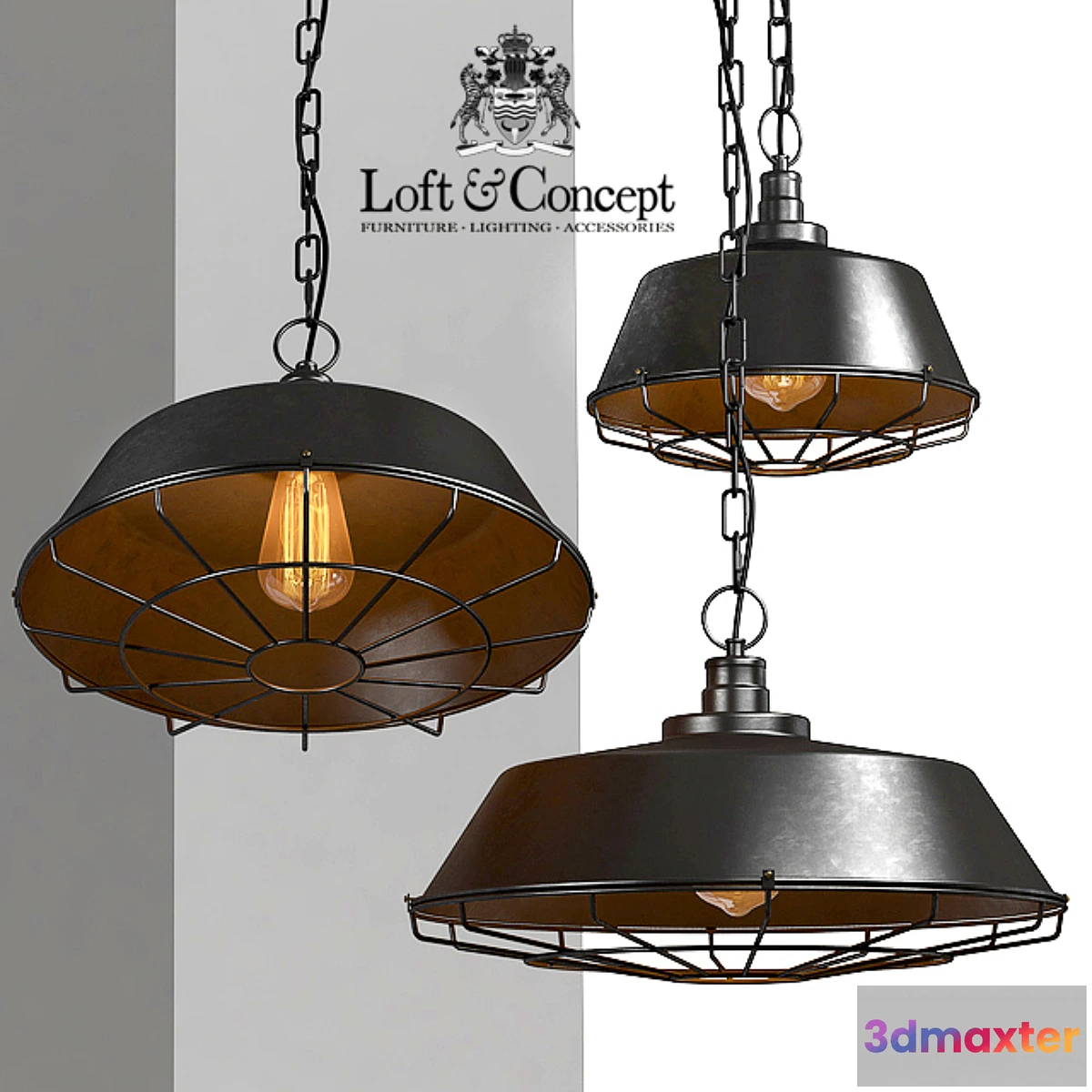 652793 - Chandelier Dark Cage Pendant