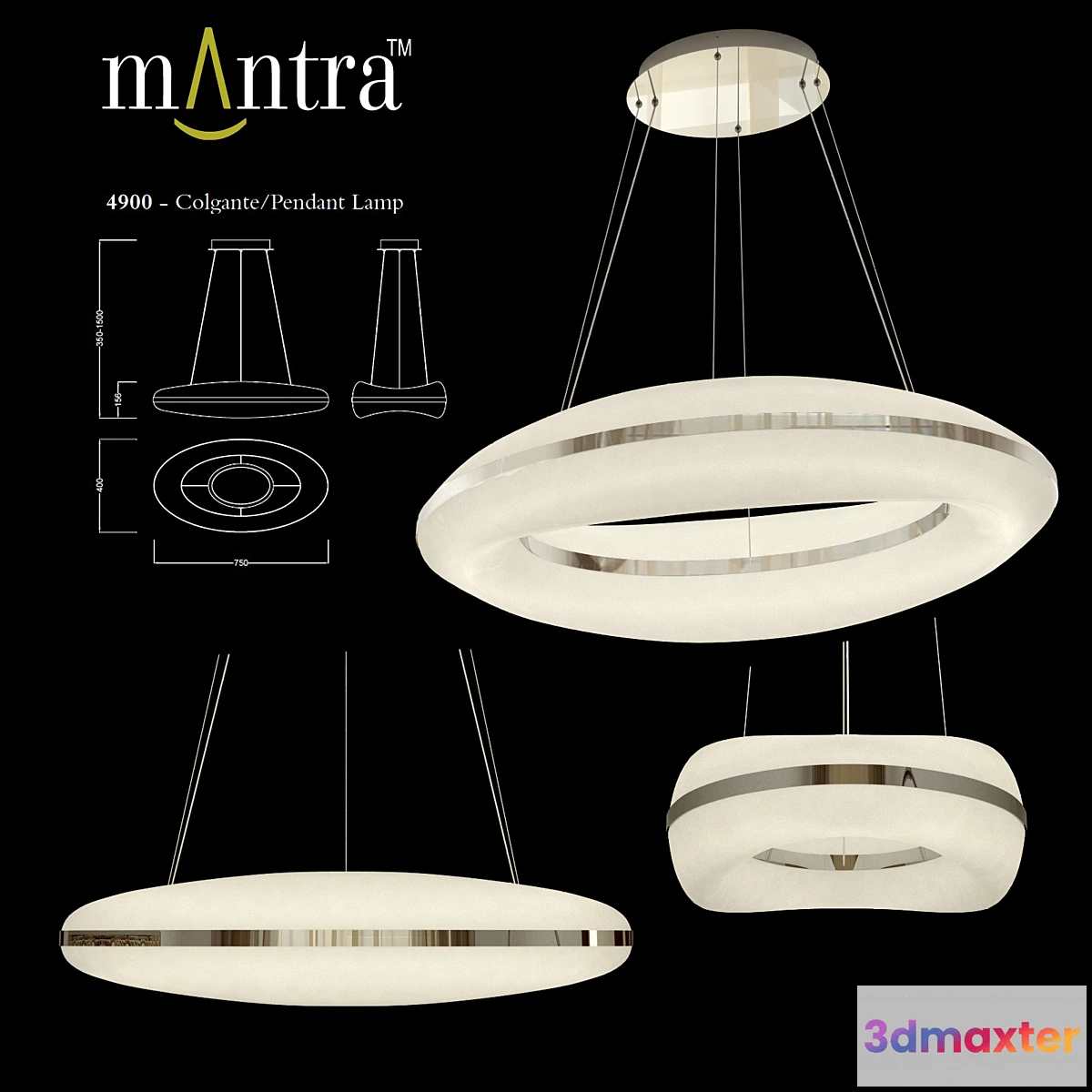 652897 - Mantra Oakley Pendant Lamp