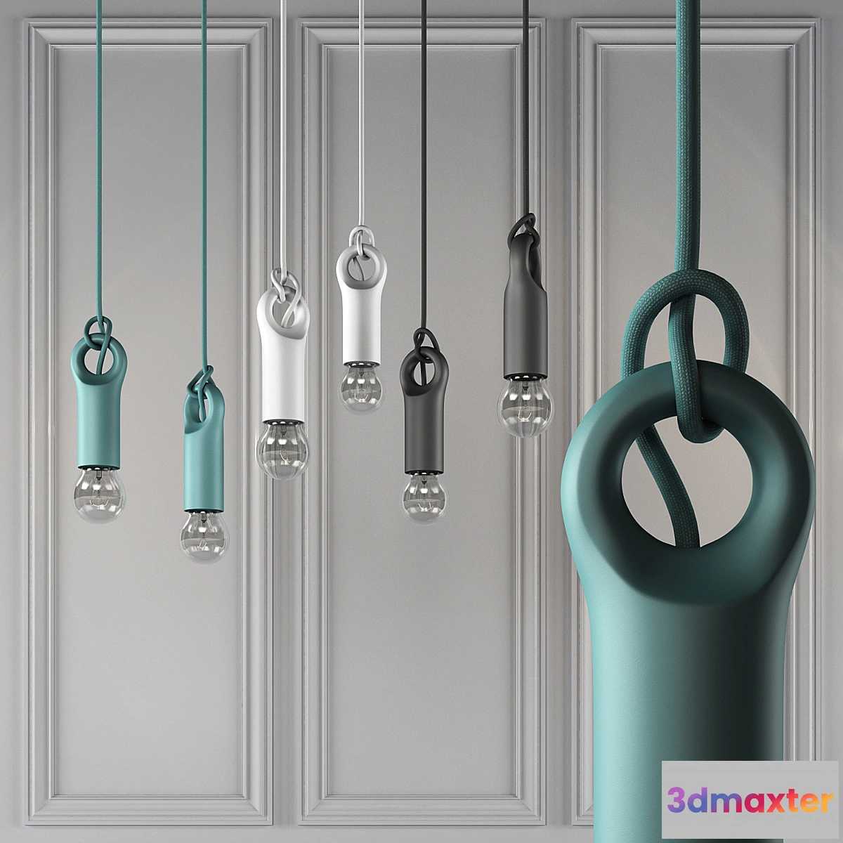 654127 - Patrick Hartoq LIFTING PENDANT LIGHTS