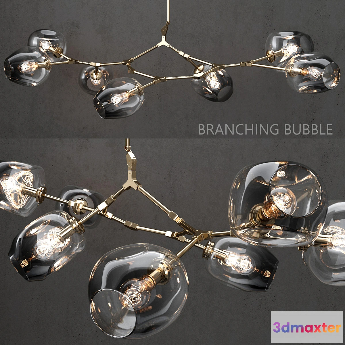 654149 - Branching bubble 7 lamps