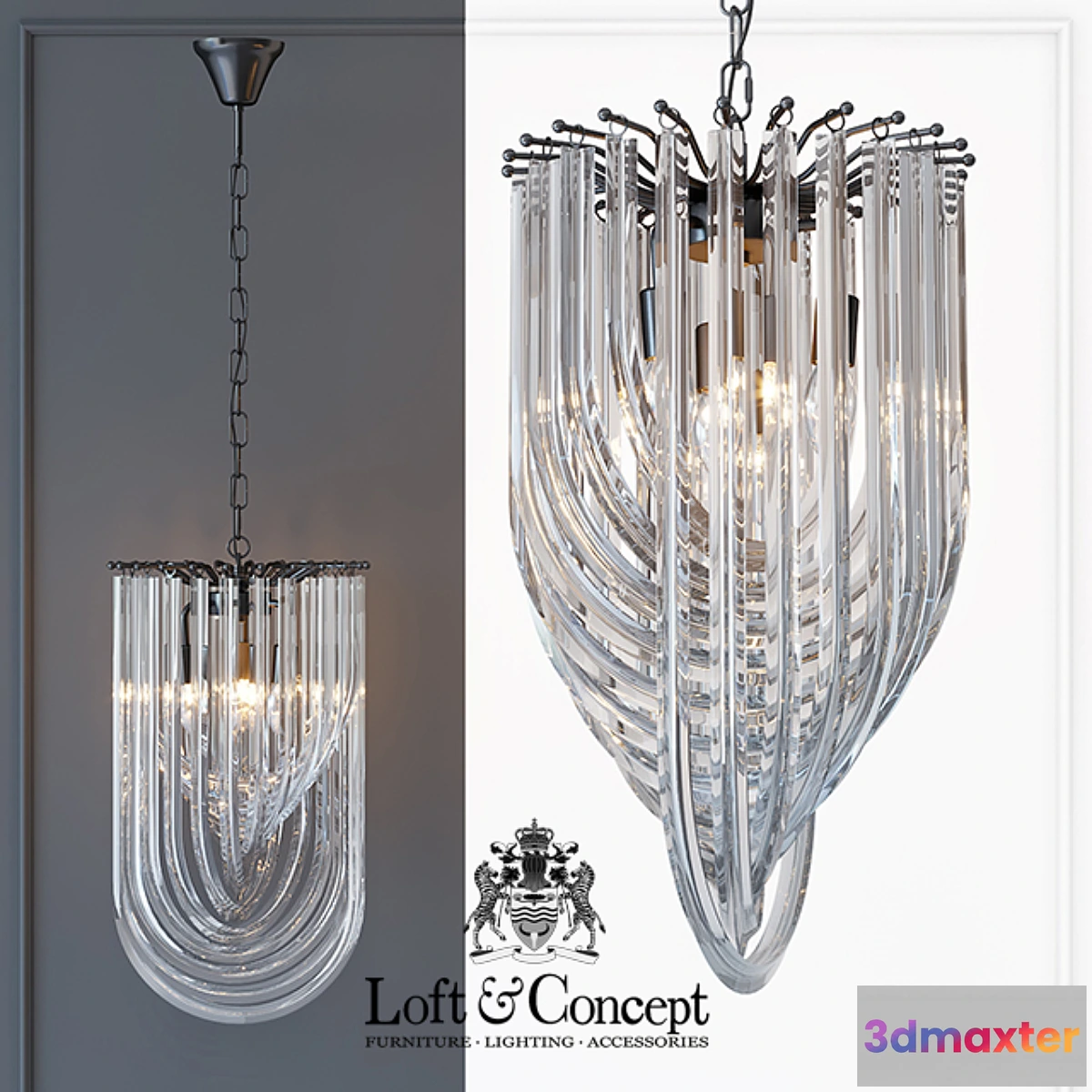 657309 - Chandelier Retro Frozen Glass Chandelier 30 Champagne