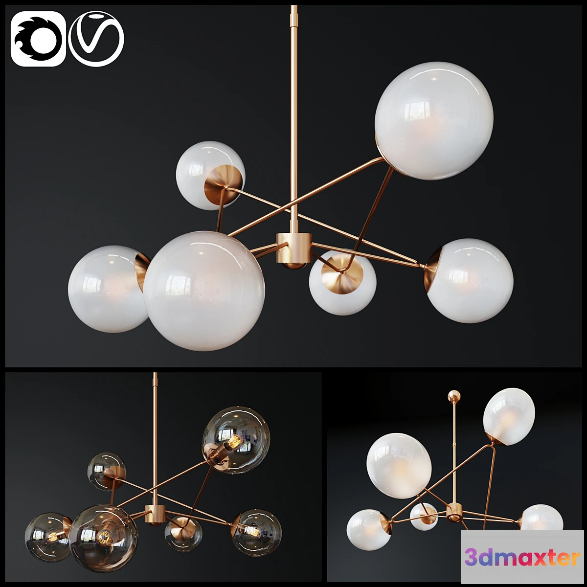 657639 - Chandelier Turenne Large Dynamic Chandelier _ 2