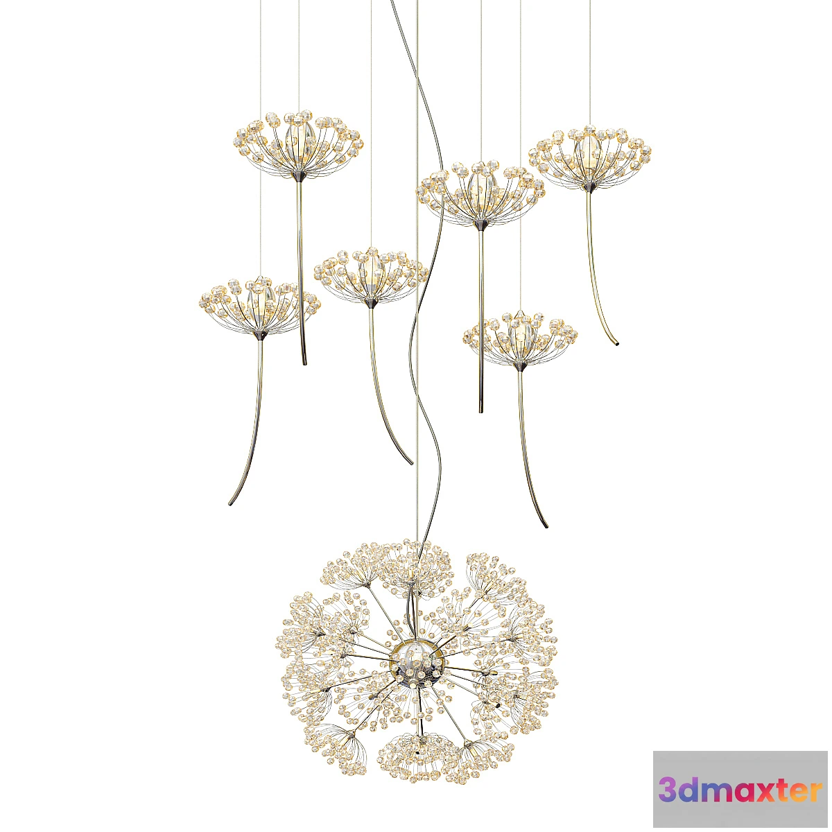 657759 - Crystal Dandelion Chandelier Northern European Style_2