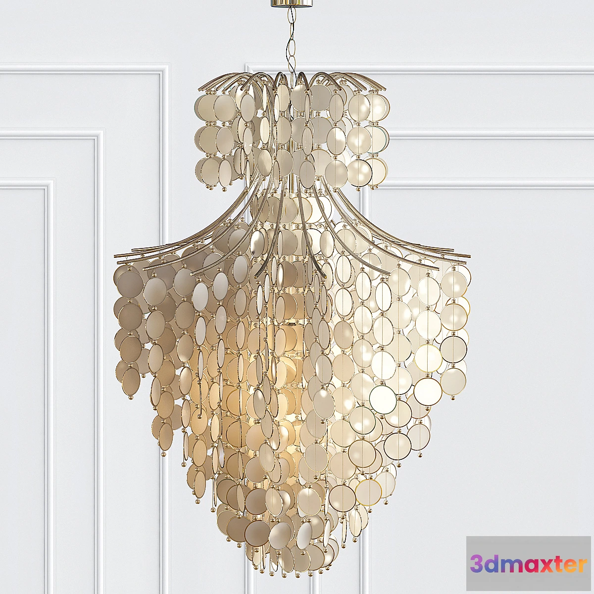 659815 - Dripping Capiz 2-Light Chandelier - No.2