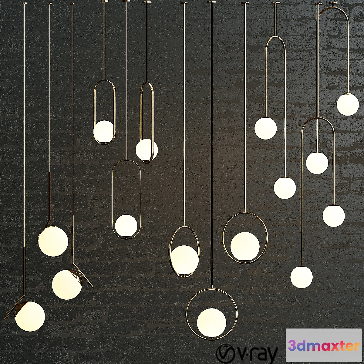 660087 - Four Hanging Light Set 04 - No.2