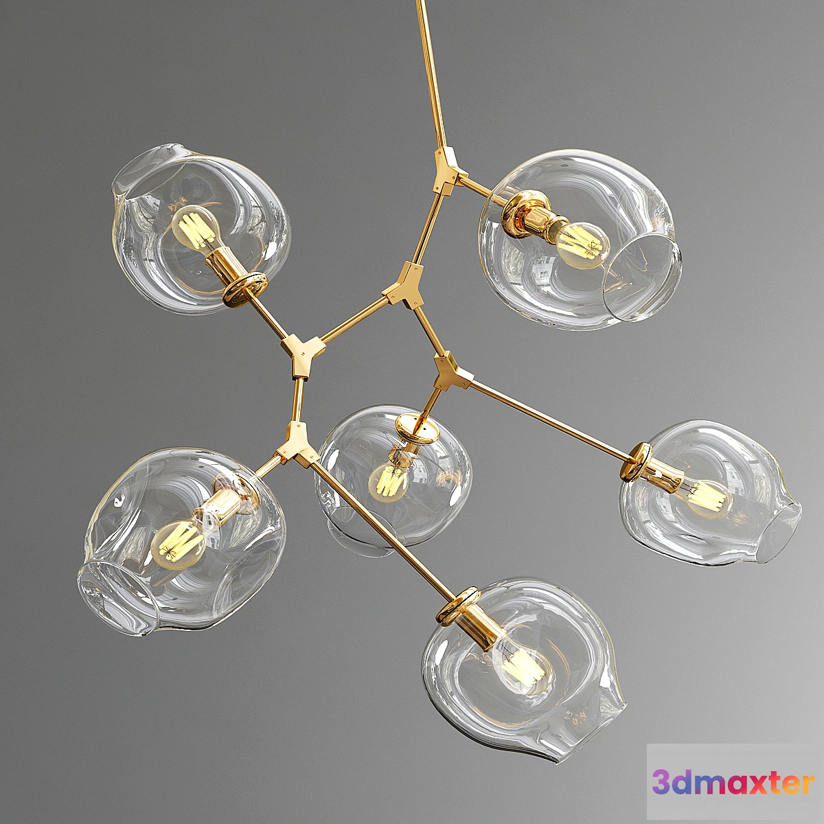 660095 - Branching bubble 6 lamps