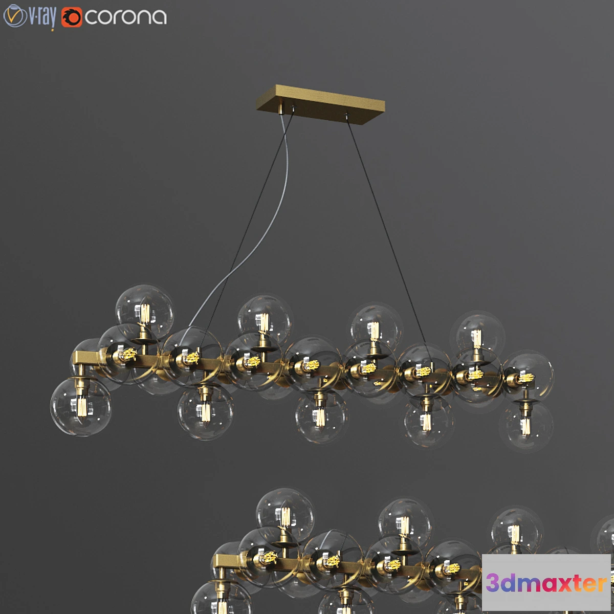 660097 - Maytoni Linear Pendant Lamp Dallas