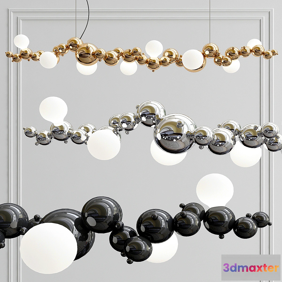660149 - Bubbly 08-Light Linear Pendant Light