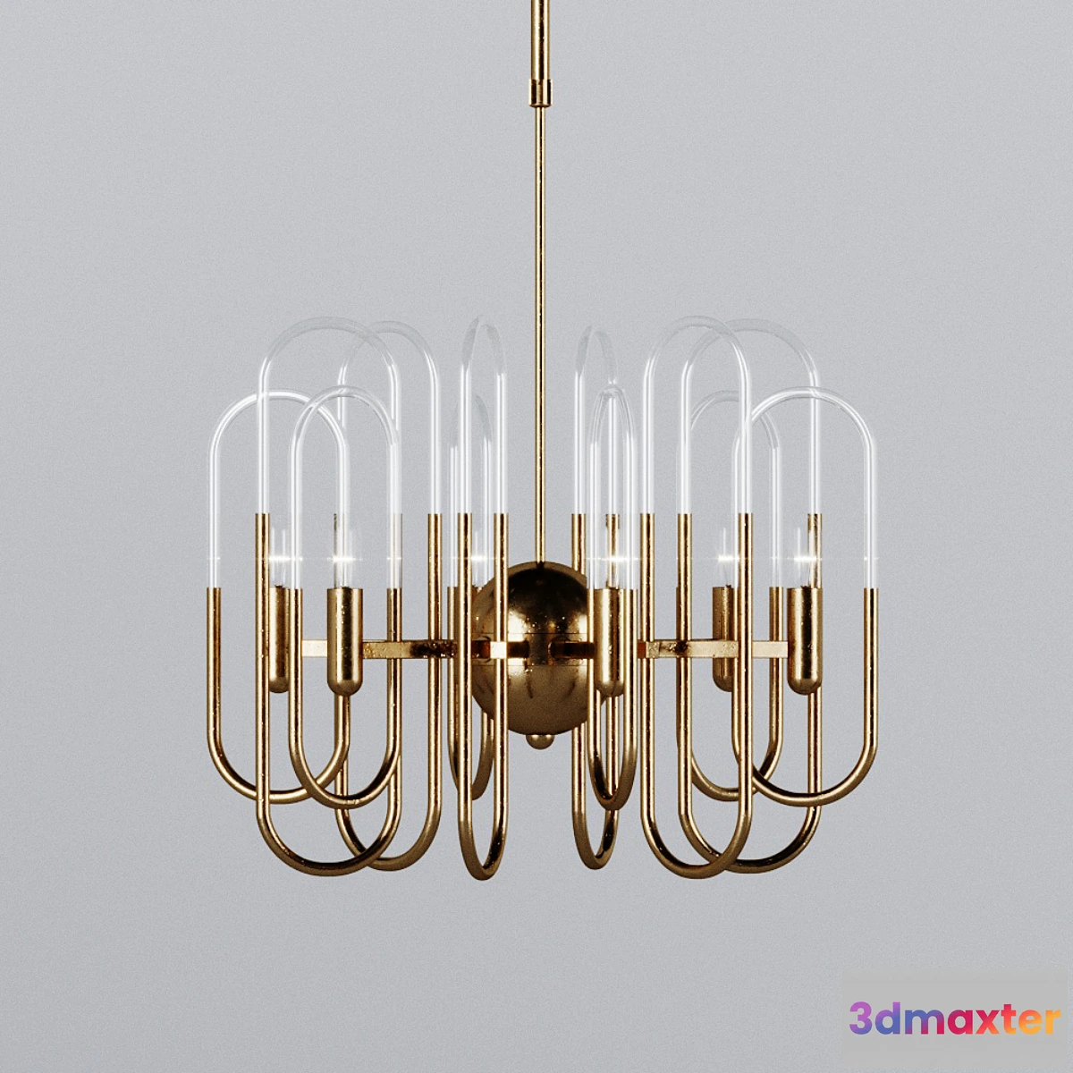 661835 - Gaetano Sciolari Brass Chandelier