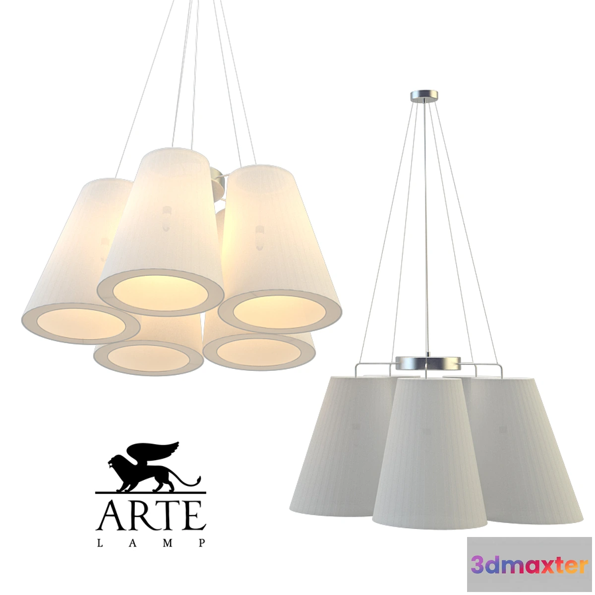 661907 - Chandelier Arte lamp A9535LM-5SS Paralume