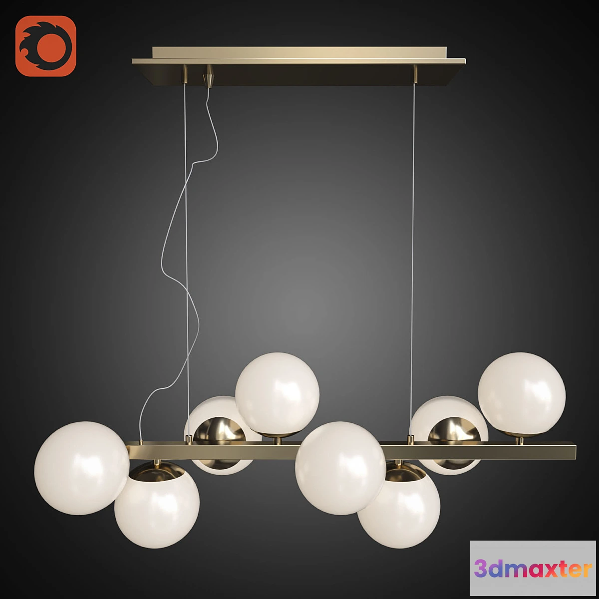 661929 - Chandelier Horizontal atom pendant