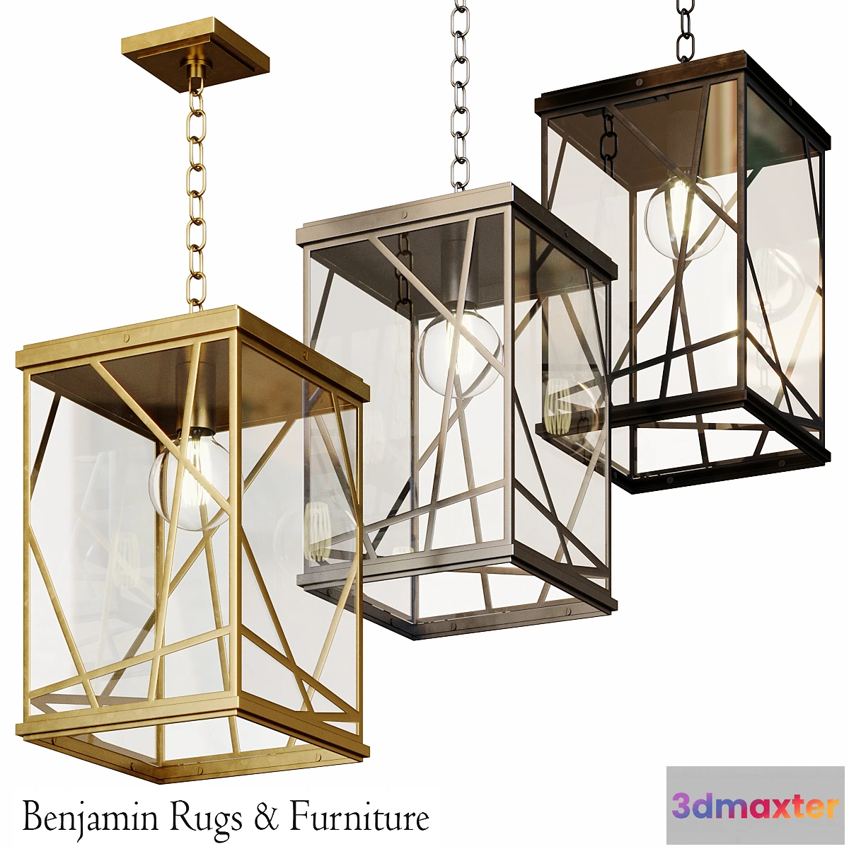 662117 - Robert Abbey Michael Berman Bond Clear Glass Pendant