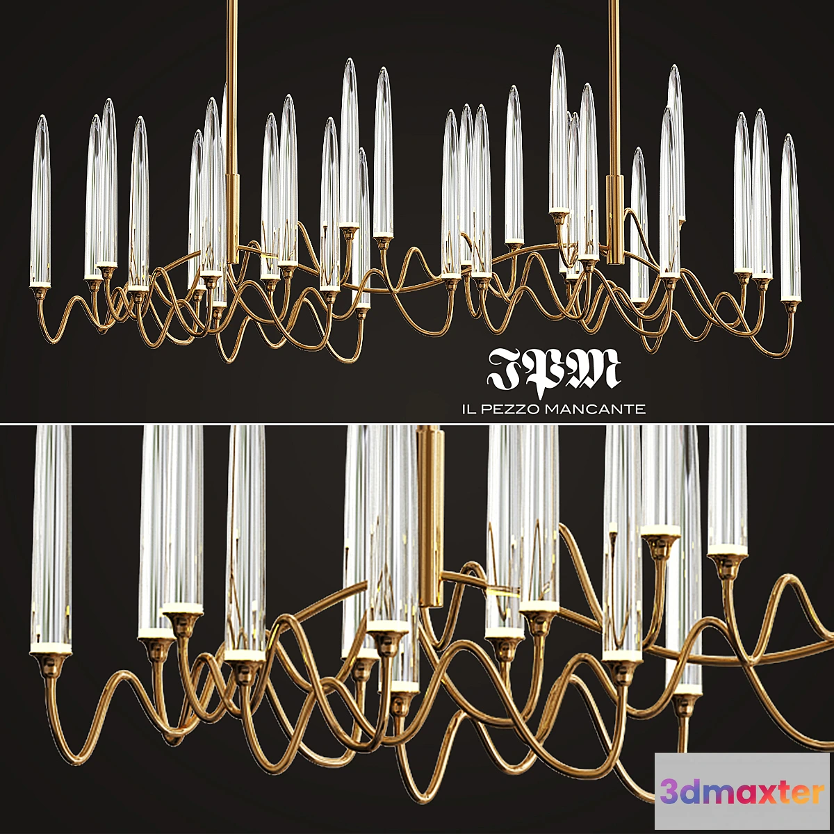 662119 - Il Pezzo 3 Long Chandelier