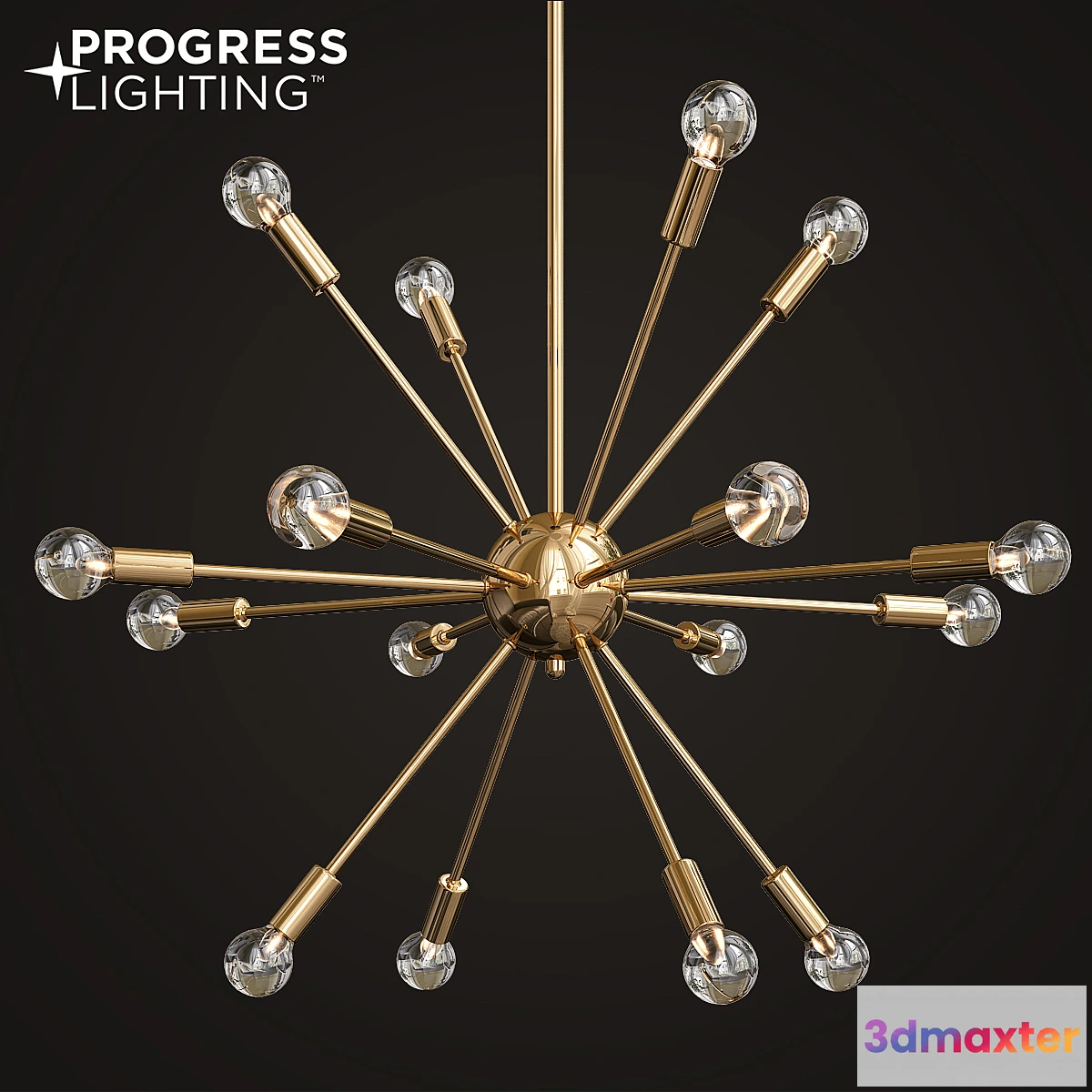662123 - Progress Lighting Ion Collection 16-light Brushed Bronze Chandelier