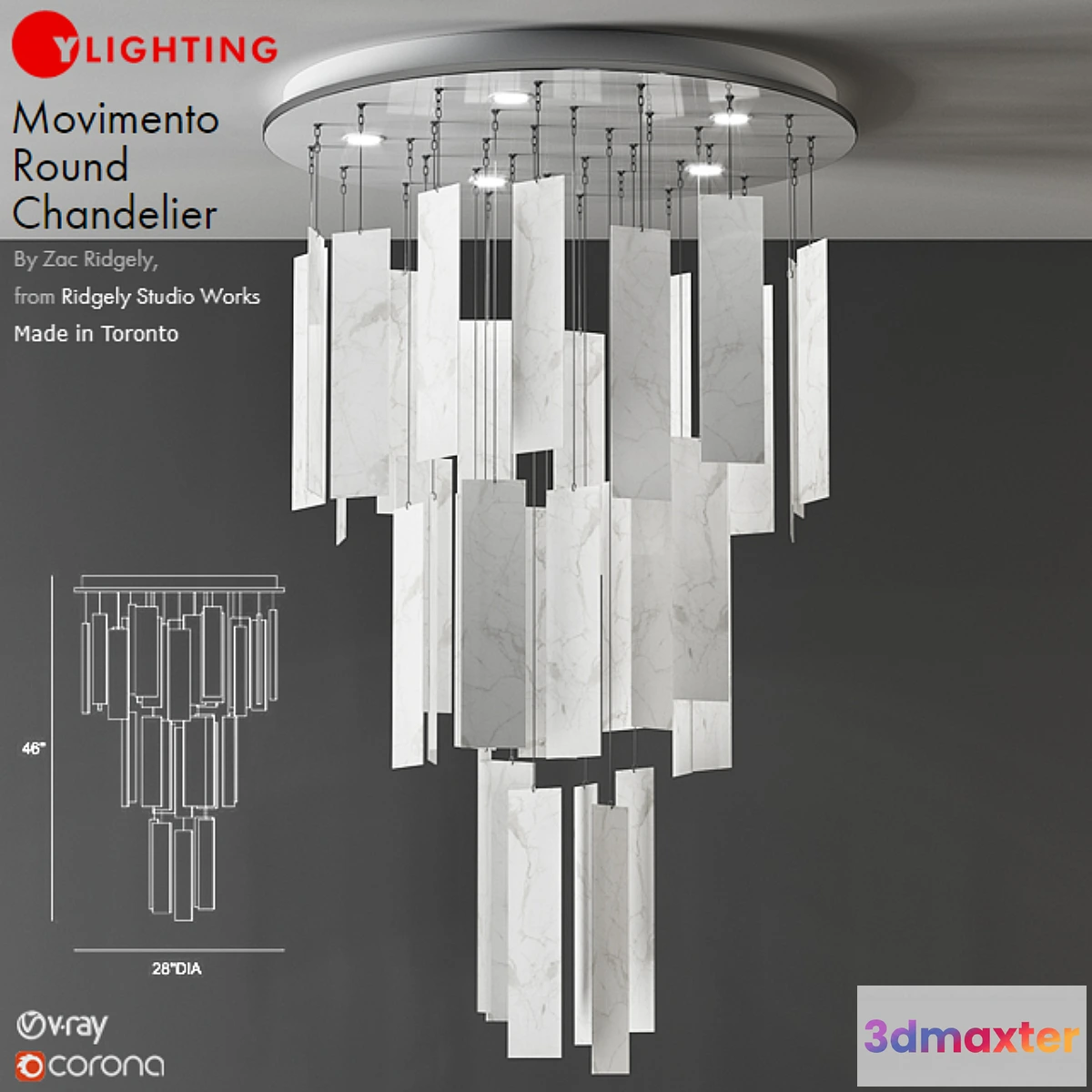 662203 - Movimento Round Chandelier