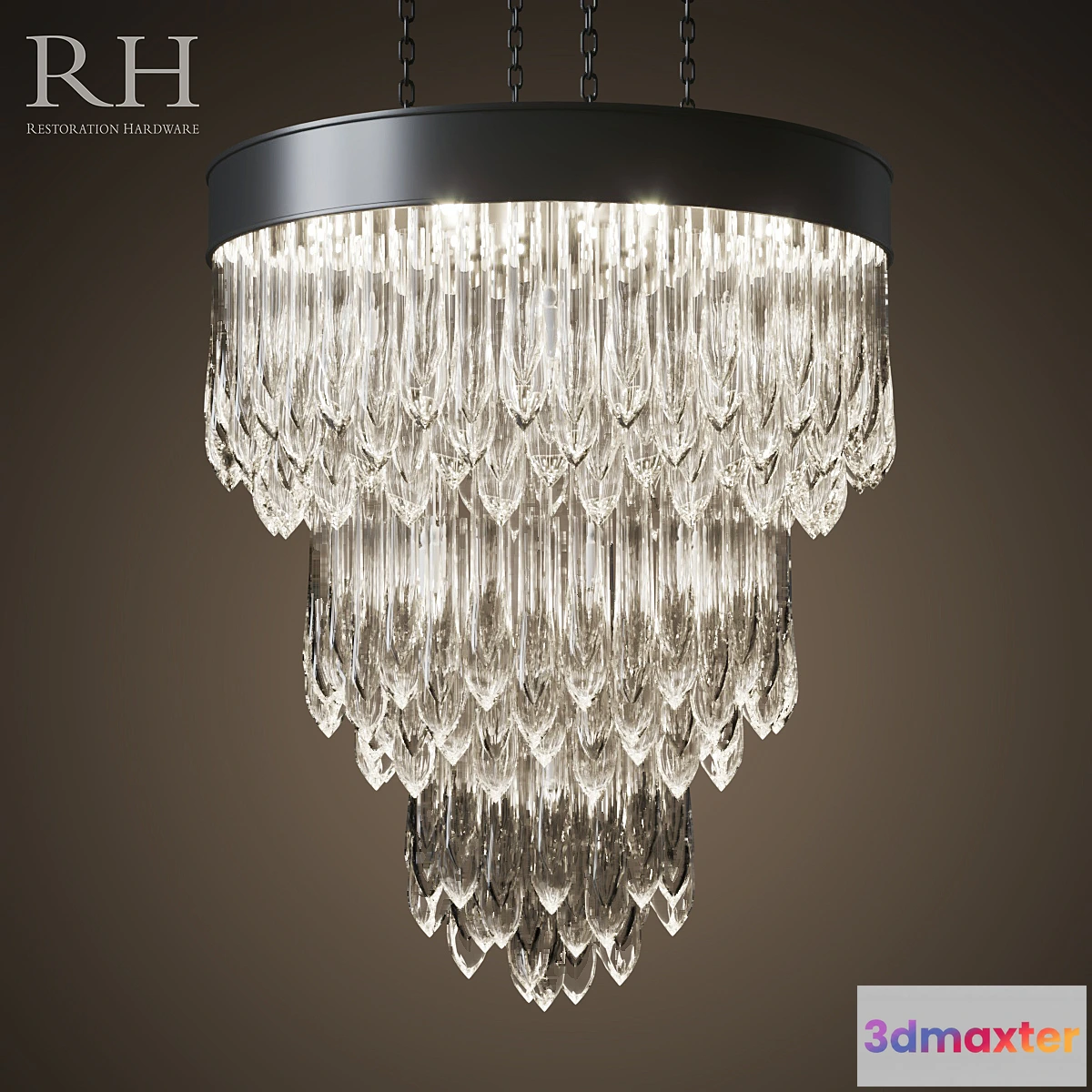 665033 - RH TEARDROP GLASS CHANDELIER 43 “
