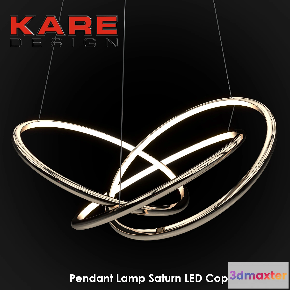 666407 - Pendant Lamp Saturn LED Copper Small