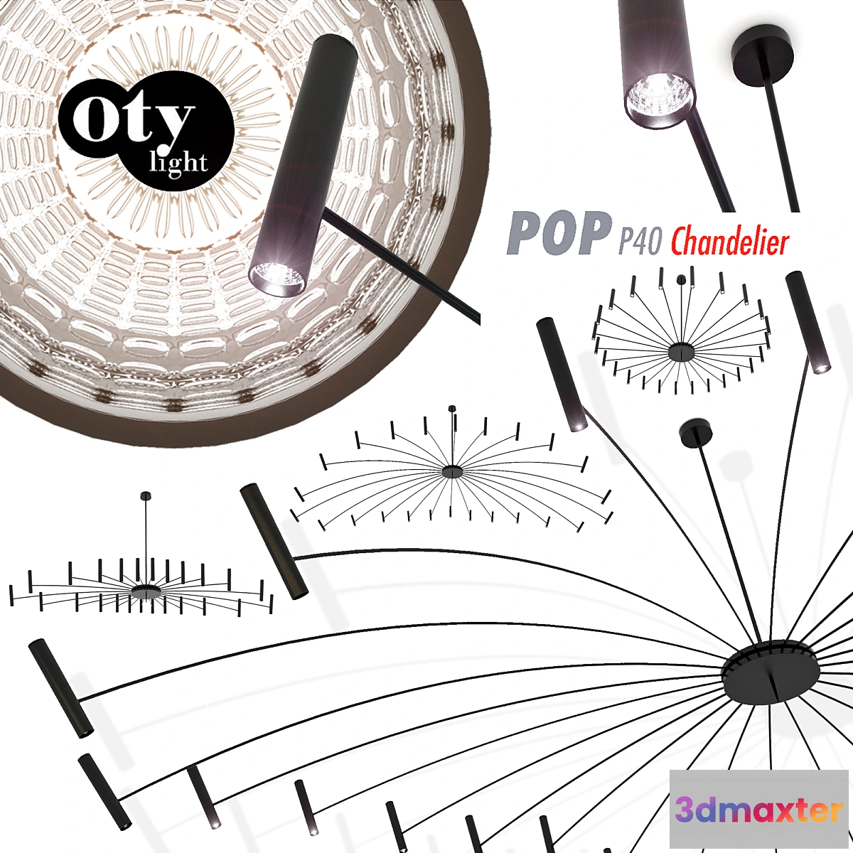 666433 - Chandeliers Oty light “POP 40 Chandelier”