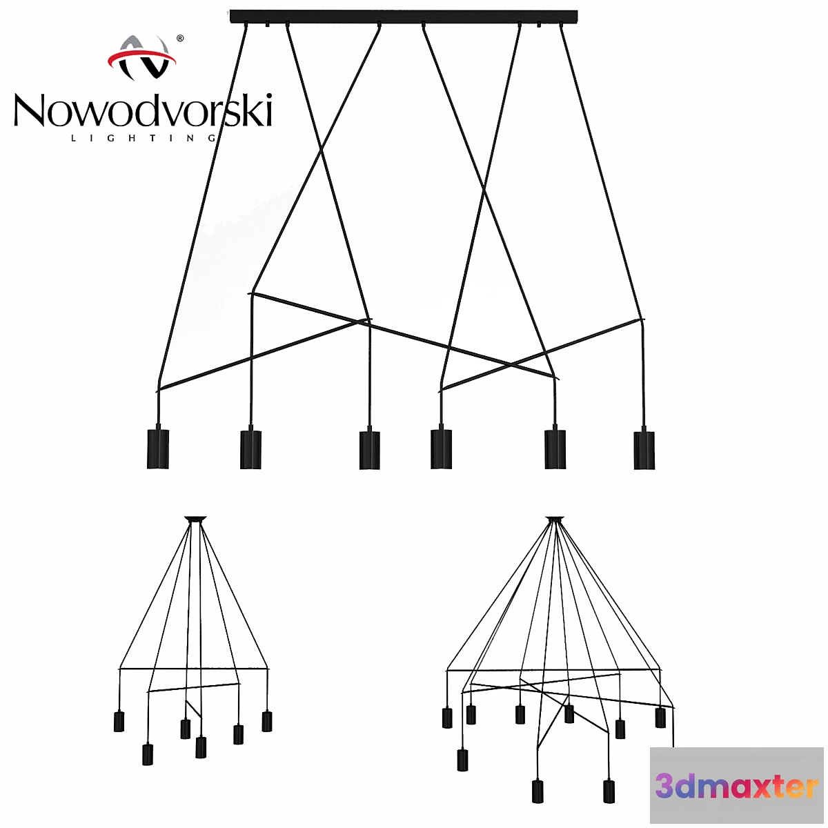 666485 - Nowodvorski Imbria black 3 models