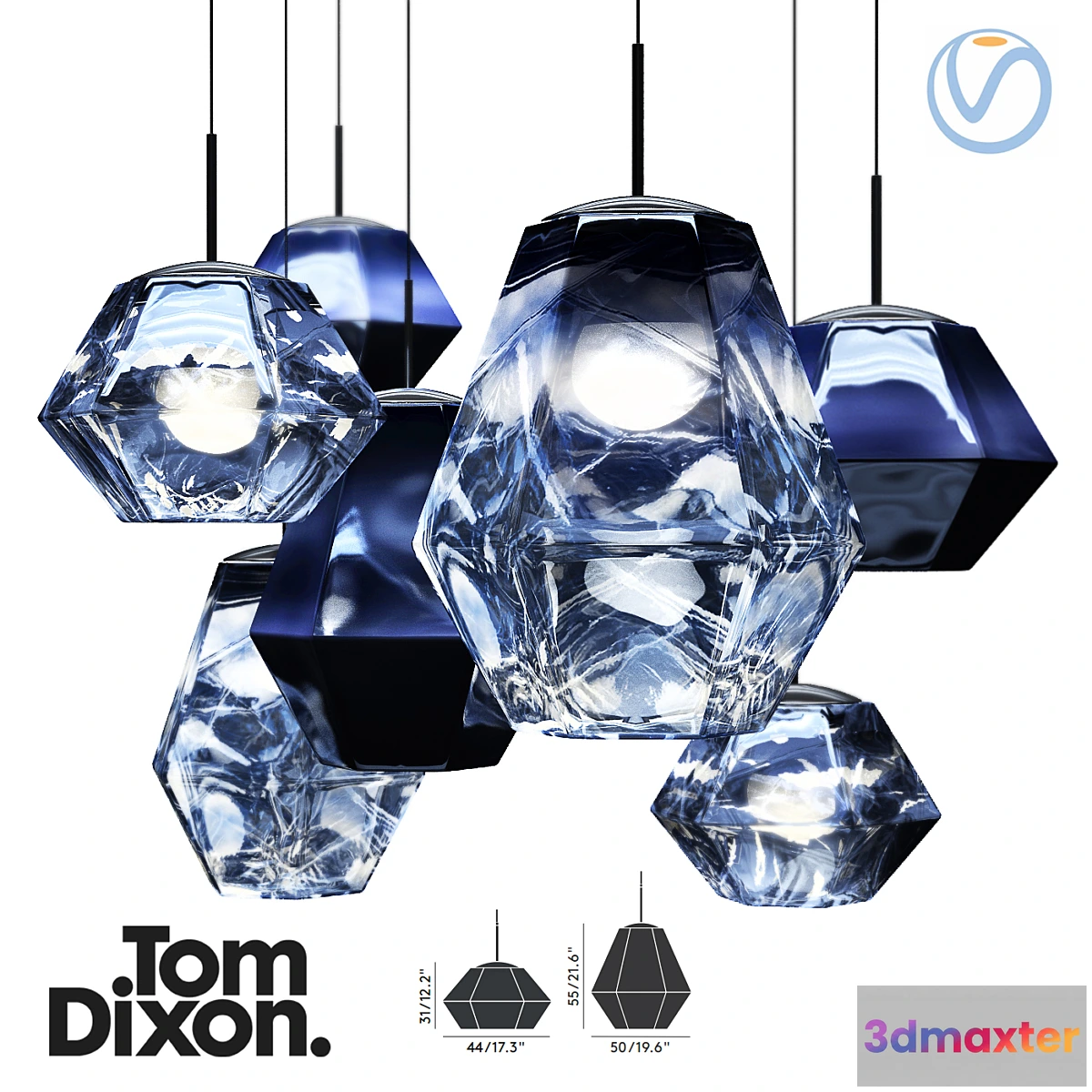 666527 - Cut Pendant Smoke Tom Dixon