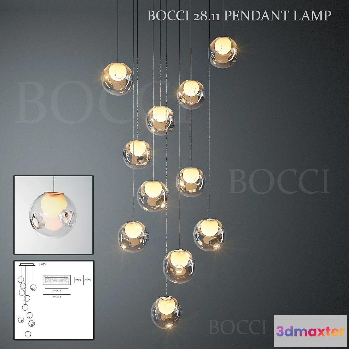670029 - BOCCI 28.11 PENDANT LAMP RECTANGLE