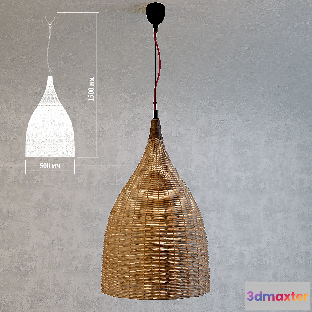670031 - wicker chandelier - No.2