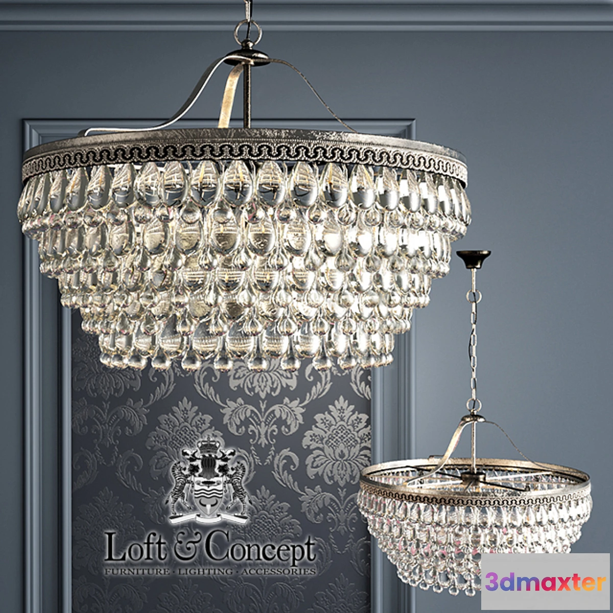 674233 - Chandelier Clarissa Glass Drop Petite Round Chandelier