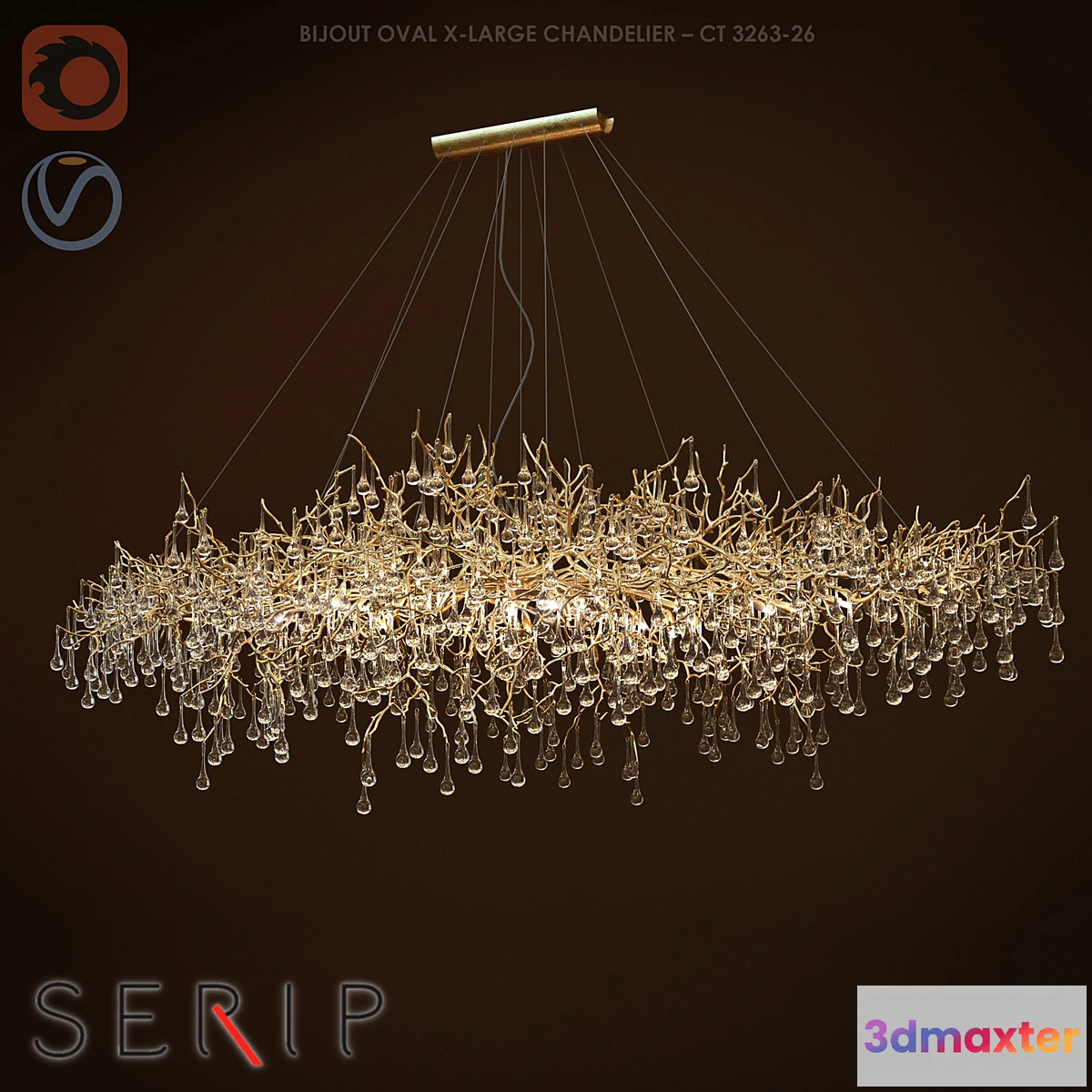 674295 - Chandelier SERIP BIJOUT OVAL X-LARGE CHANDELIER - No.2