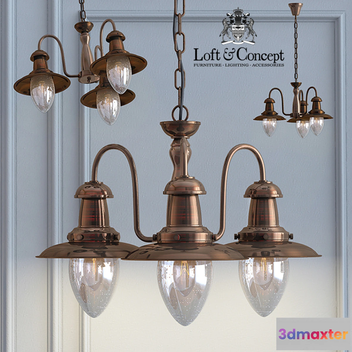 674555 - Bronzel Pendant 3 Suspension