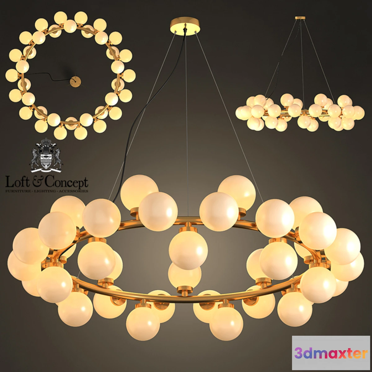 674609 - Chandelier Milk Bubble Round Chandelier